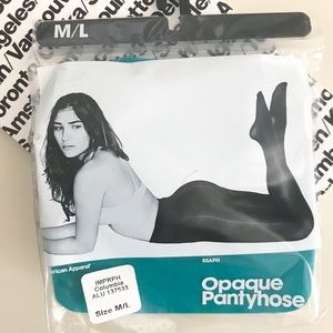 American Apparel Opaque Pantyhose TEAL